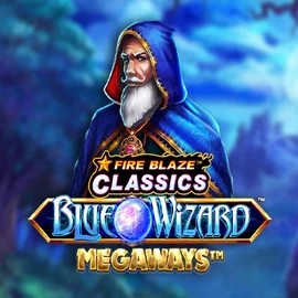 Logo of Fire Blaze Blue Wizard Megaways from Rarestone Gaming at Wintino Casino