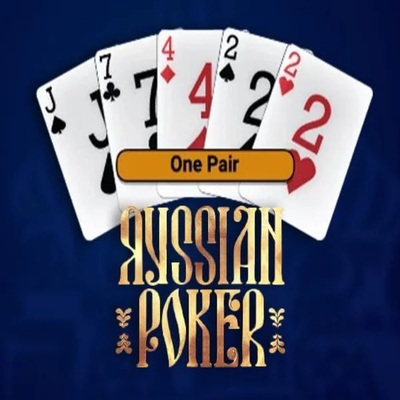 Russian Poker slot logo by OneTouch Games at Wintino Casino